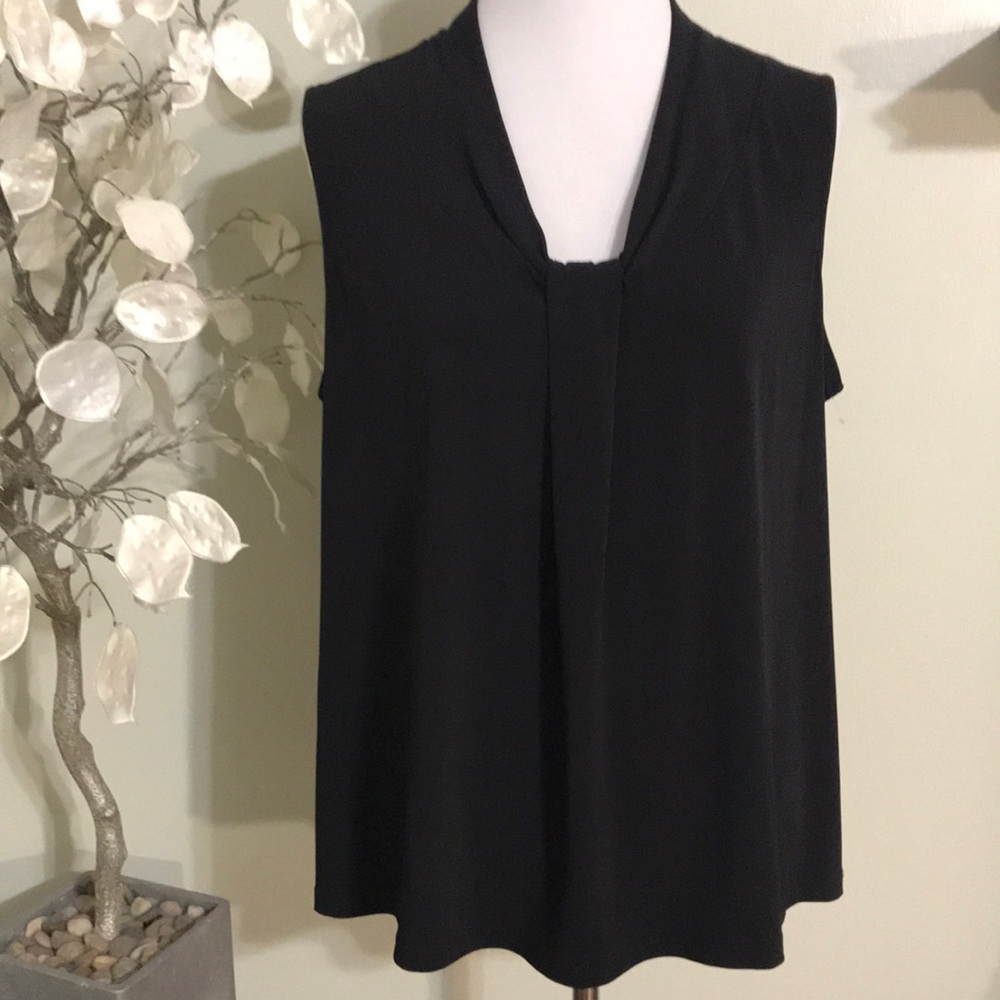 🖤🖤 DANA BUCHMAN BLACK SLEEVELESS TOP 1X WOMENS PLUS TOP BLOUSE